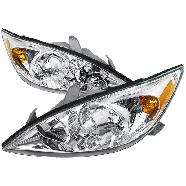 02-04 Toyota Camry Euro Headlights Chrome Housing, Spec-D Tuning, Mfr#: 2LH-CAM02-RS